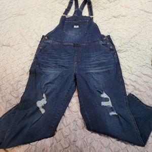 Wallflower Plus Sizs Blue Jean Overalls
